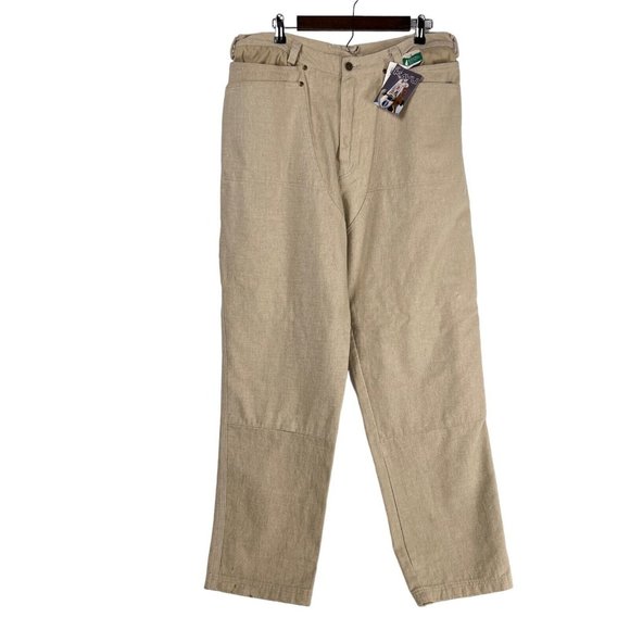 Kavu Other - Kavu Roughneck Oatmeal Tan Thick Canvas Cargo Mens Straight Leg Pants 38 FLAW